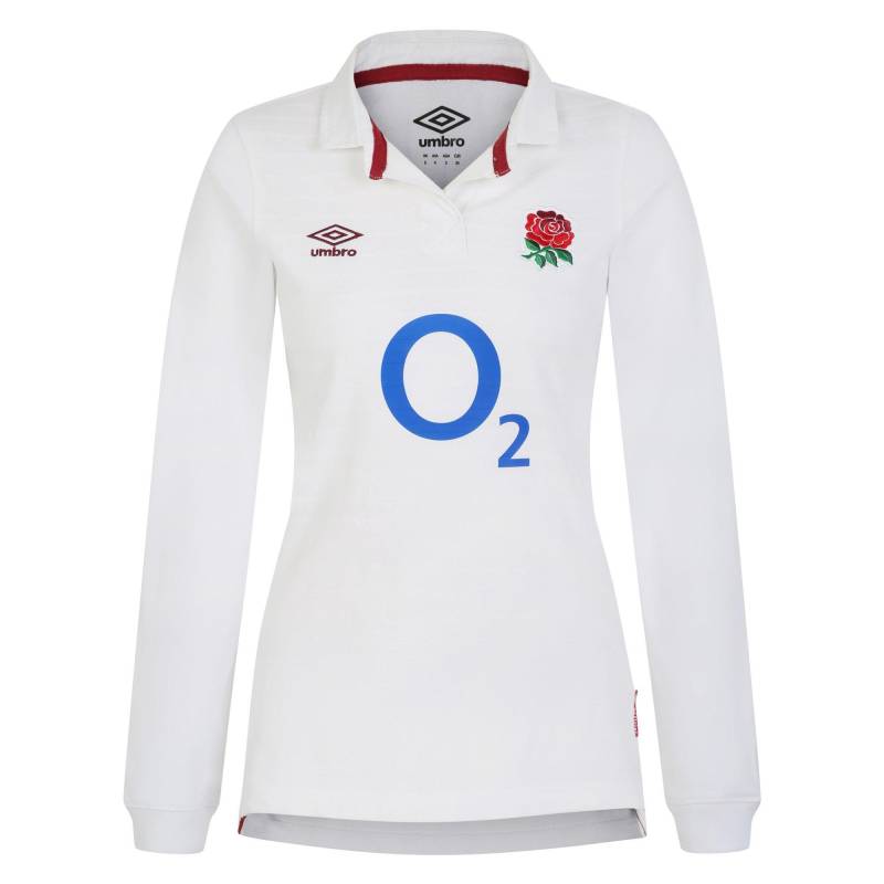 Heimtrikot 2324, England Rugby, Langärmlig Damen Weiss 36 von Umbro