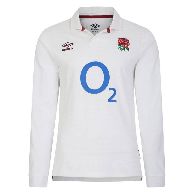 Heimtrikot 2324, England Rugby, Langärmlig Jungen Weiss 140 von Umbro