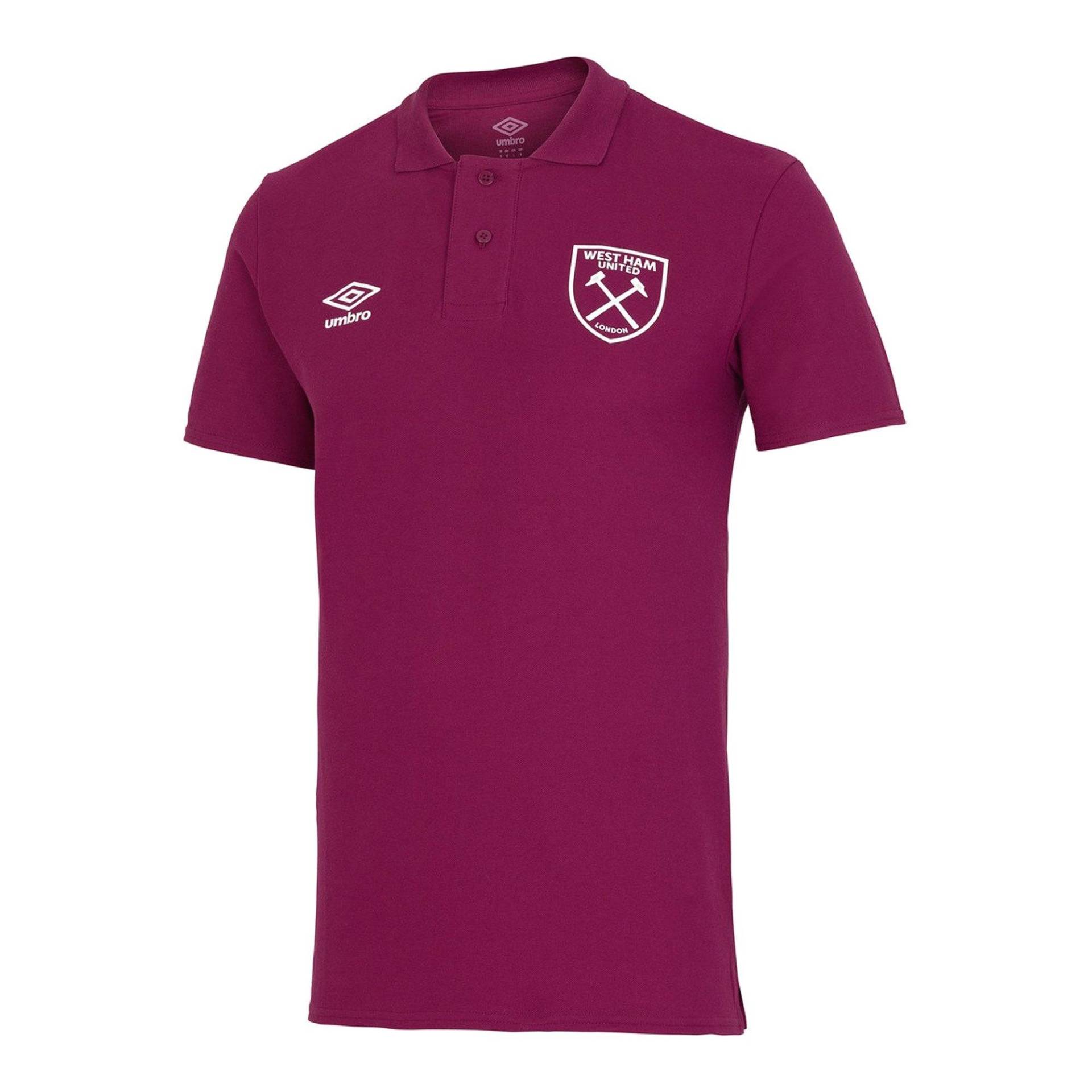 Umbro - West Ham United FC 2223 Poloshirt, für Herren, Dunkelrosa, Größe 3XL von Umbro