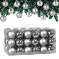 Weihnachtsbaumkugeln Silber 54-tlg von Deuba®