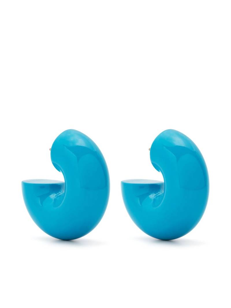 Uncommon Matters Beam chunky hoop earrings - Blue von Uncommon Matters