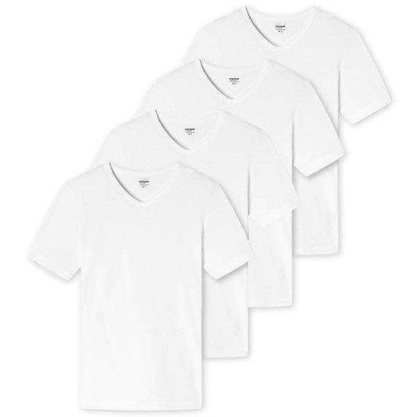 4er Pack Basic - Unterhemd Shirt Kurzarm Herren Weiss L von Uncover by Schiesser