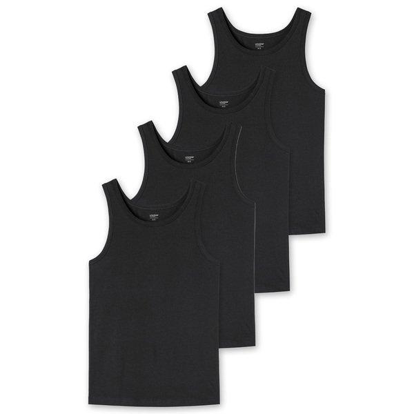 4er Pack Basic - Unterhemd Tanktop Herren Schwarz L von Uncover by Schiesser