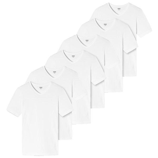 6er Pack Basic - Unterhemd Shirt Kurzarm Herren Weiss M von Uncover by Schiesser