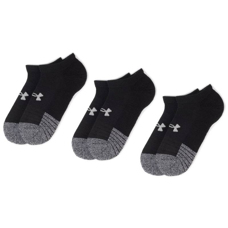 3er-Set niedrige Unisex-Socken Under Armour Heatgear No Show Sock 1346755-001 Schwarz von Under Armour