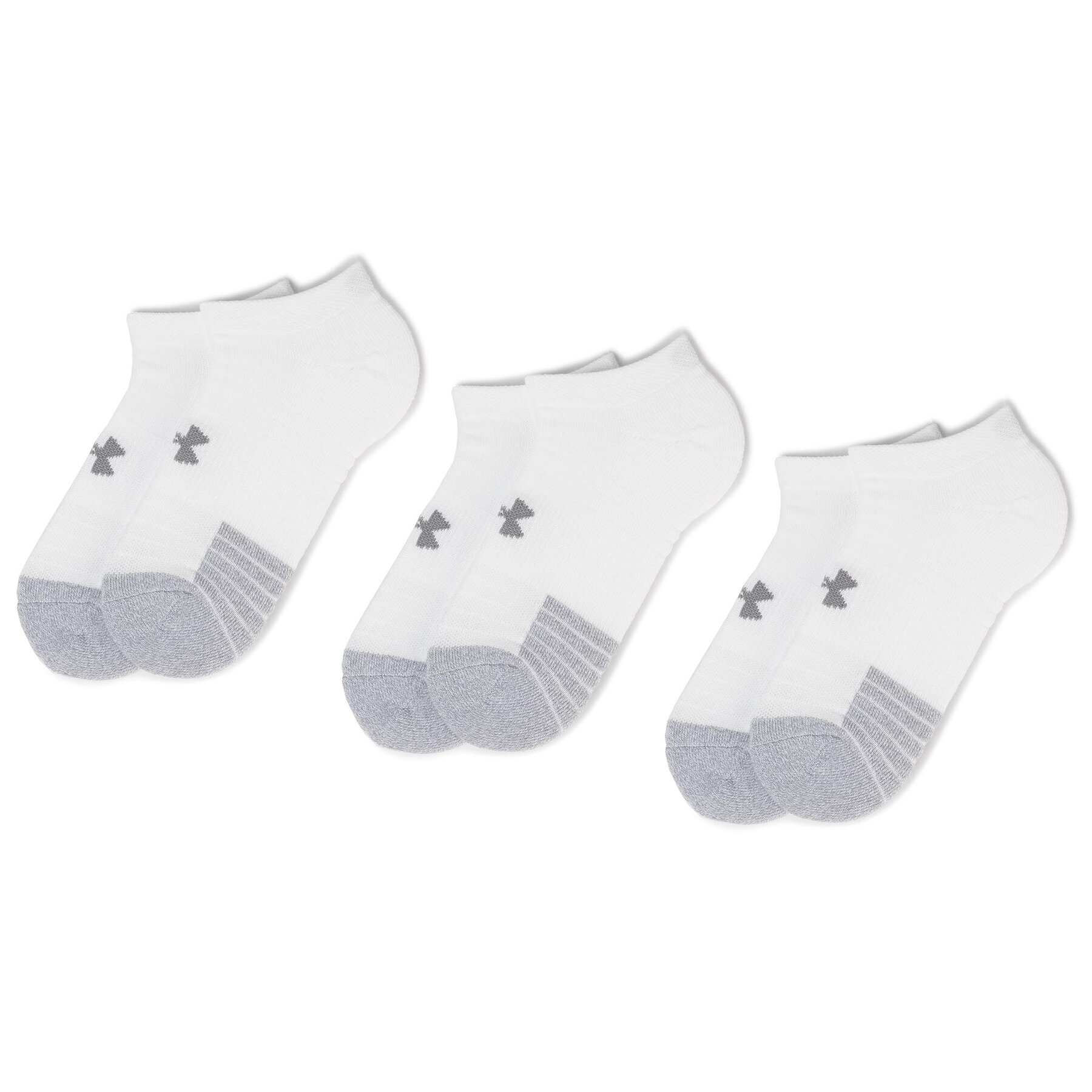 3er-Set niedrige Unisex-Socken Under Armour Heatgear No Show Sock 1346755-100 Weiß von Under Armour