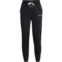 UNDER ARMOUR Damen Jogginghose UA Recovery Fleece mit Schriftzug grau | L von Under Armour