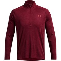 UNDER ARMOUR Herren Fitnessshirt UA Tech™ Textured ½ Zip dunkelrot | L von Under Armour