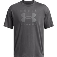 UNDER ARMOUR Herren T-Shirt UA Heavyweight Logo grau | L von Under Armour