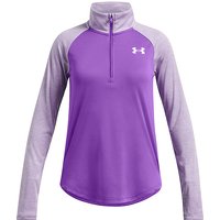 UNDER ARMOUR Mädchen Fitness Zipshirt UA Tech™ Graphic ½ Zip lila | 116-128 von Under Armour