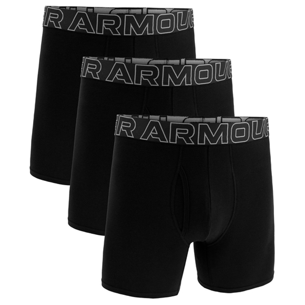 Under Armour - Performance Cotton 6 Solid Boxerjock 3 Pack - Alltagsunterwäsche Gr 5XL schwarz von Under Armour