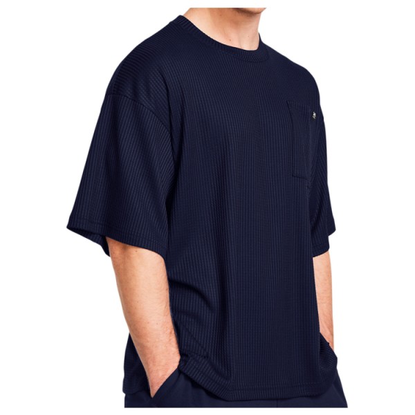 Under Armour - Rival Waffle Crew - T-Shirt Gr M - Regular blau von Under Armour