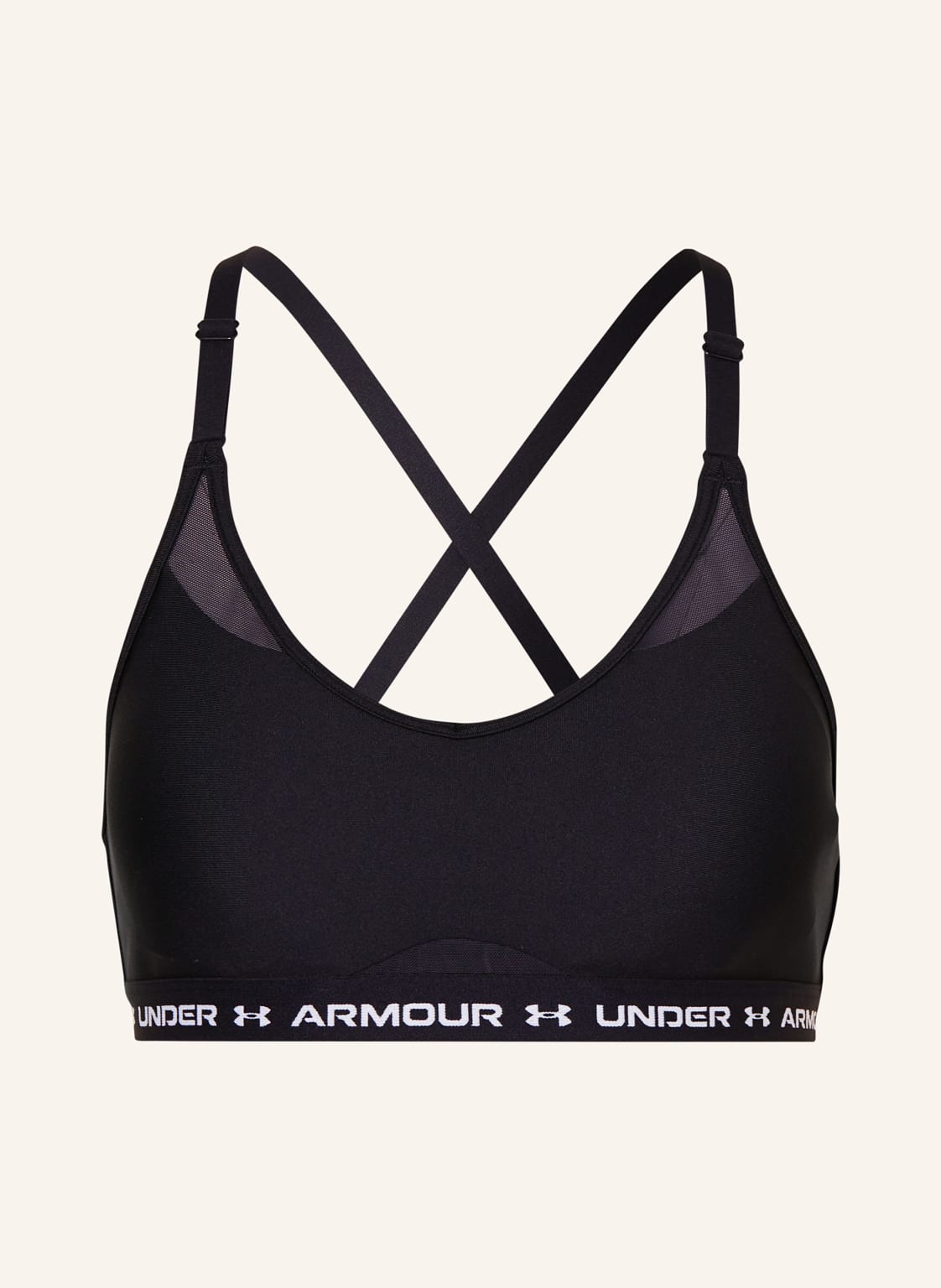 Under Armour Sport-Bh Crossback Low Mit Mesh schwarz von Under Armour