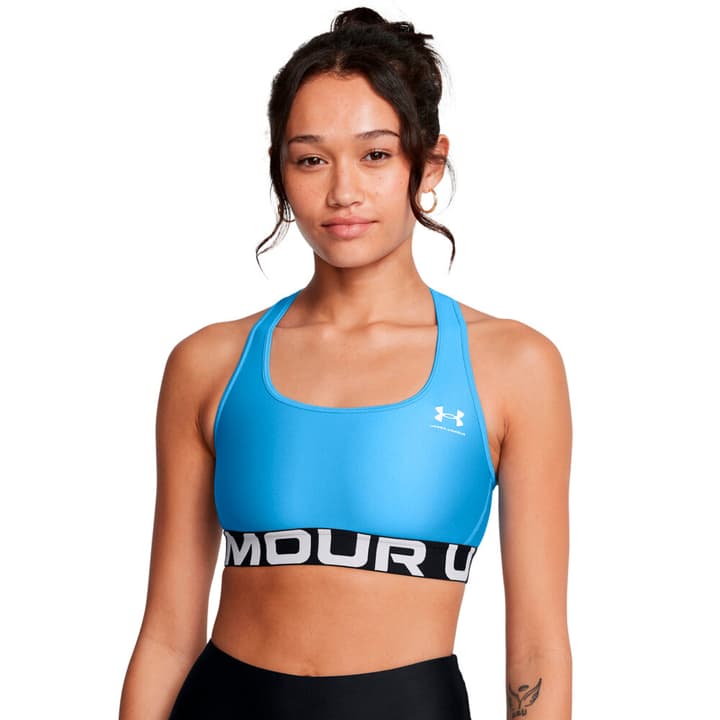 Under Armour W HG Authentics Mid Branded Bra Sport-BH hellblau von Under Armour