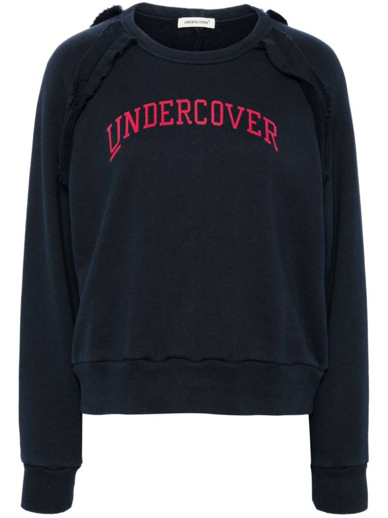 Undercover logo-print cotton sweatshirt - Blue von Undercover