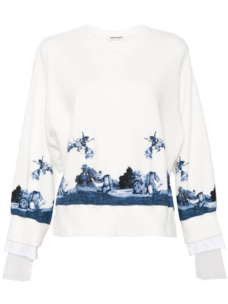 Undercover graphic-print cotton sweatshirt - White von Undercover