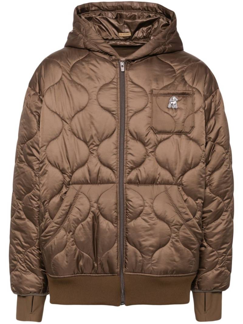 Undercover appliqué logo down jacket - Brown von Undercover