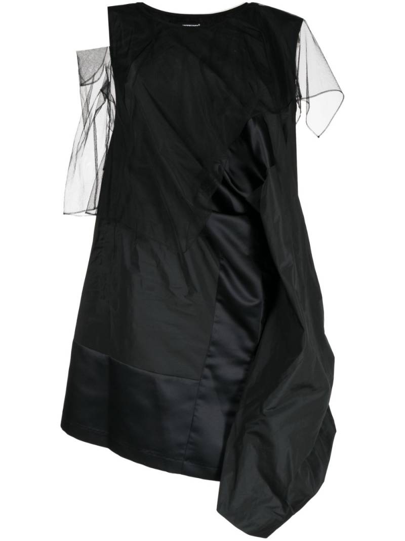 Undercover asymmetric midi dress - Black von Undercover