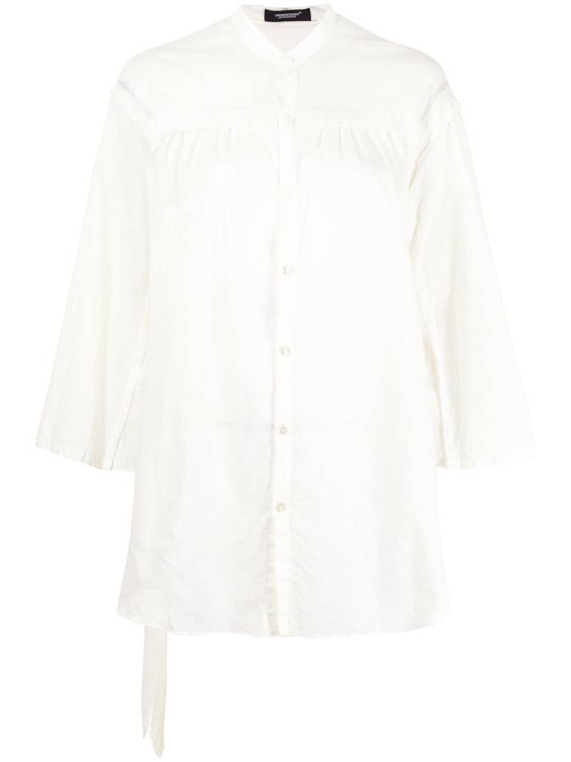 Undercover belted pleated shirt - White von Undercover