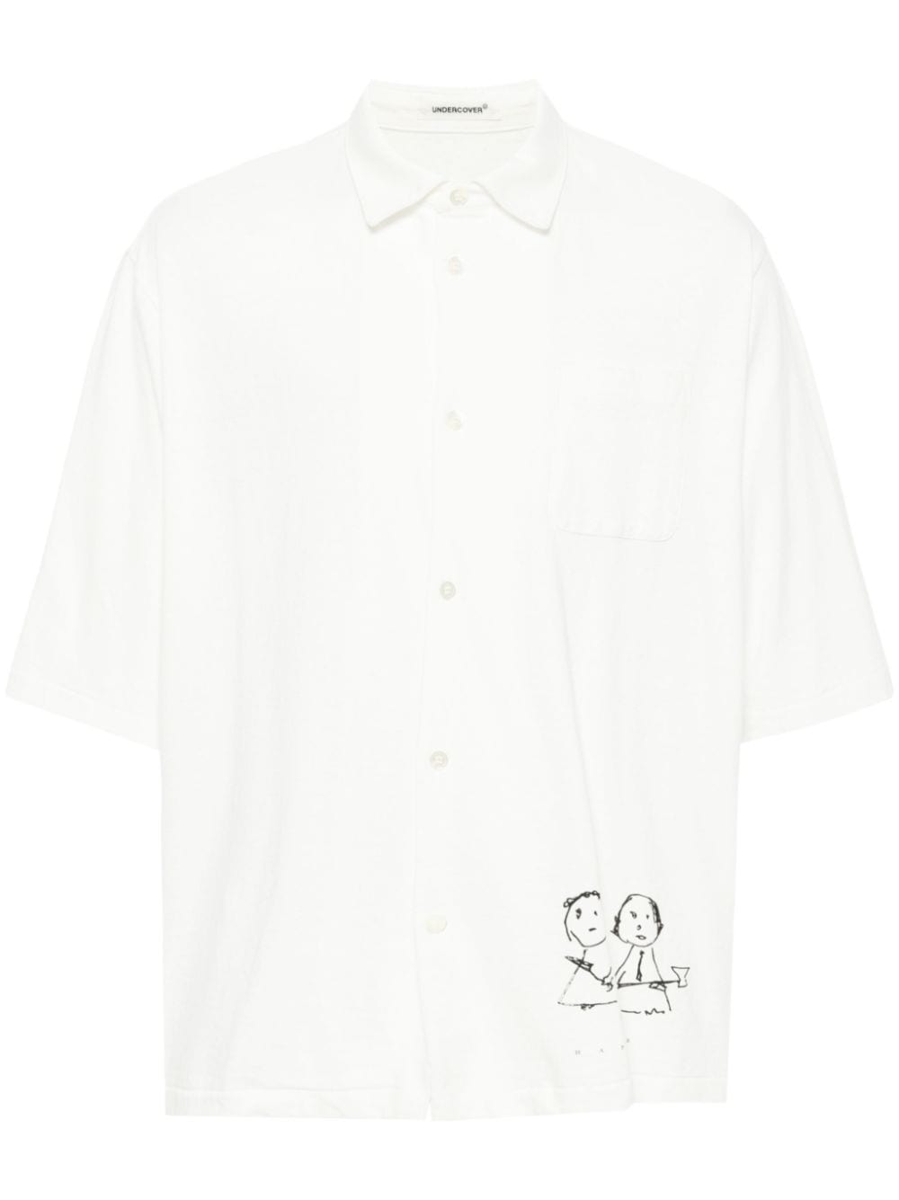 Undercover cartoon-print cotton-poplin shirt - White von Undercover