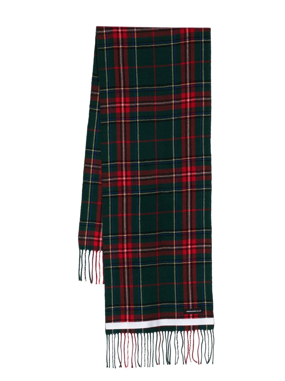 Undercover check pattern scarf - Red von Undercover