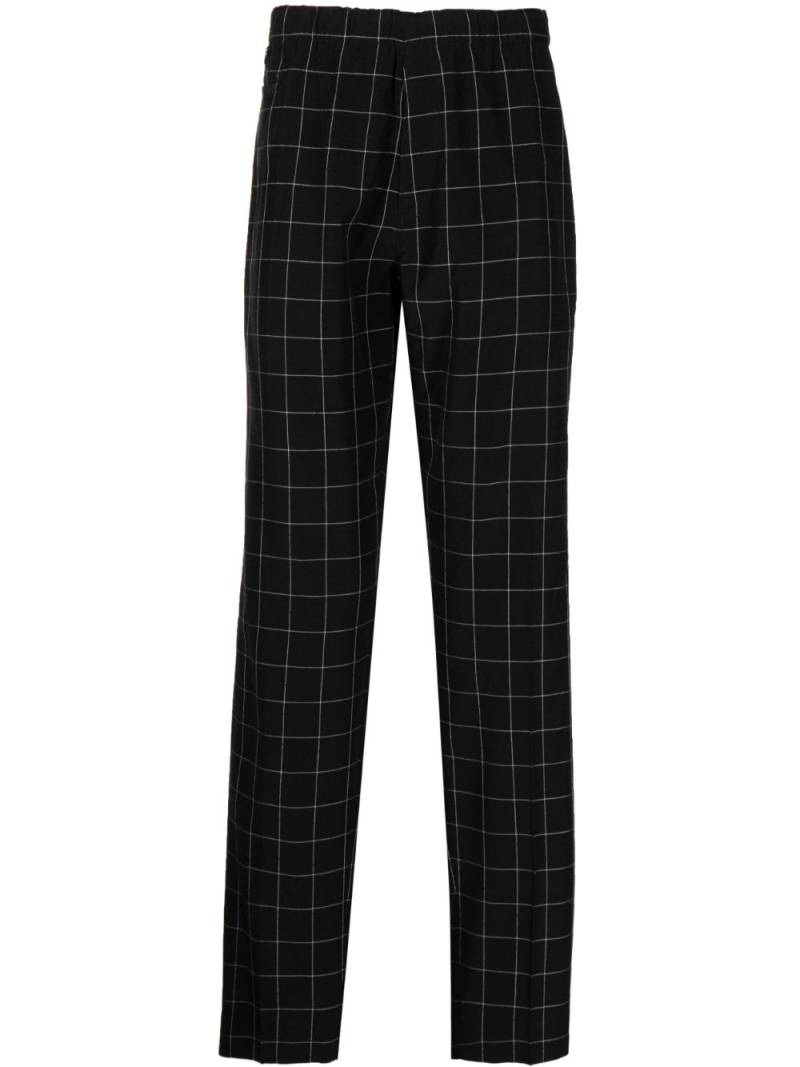 Undercover check-pattern silk-blend trousers - Black von Undercover