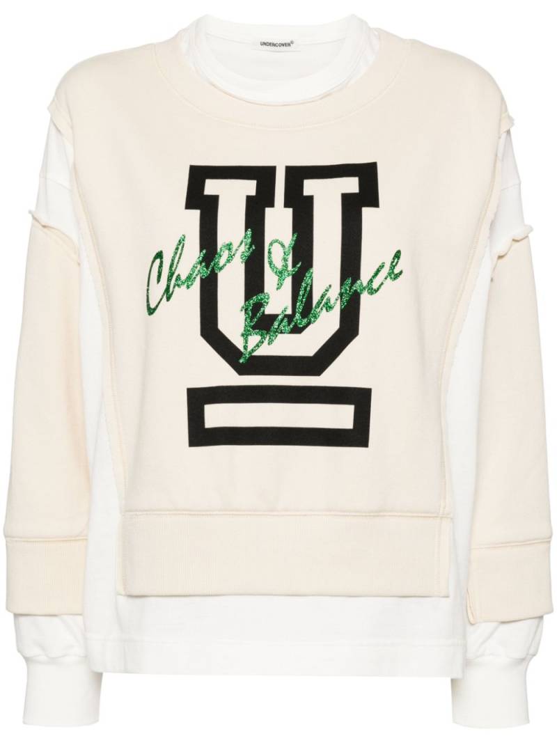 Undercover contrast-panel cotton sweatshirt - White von Undercover