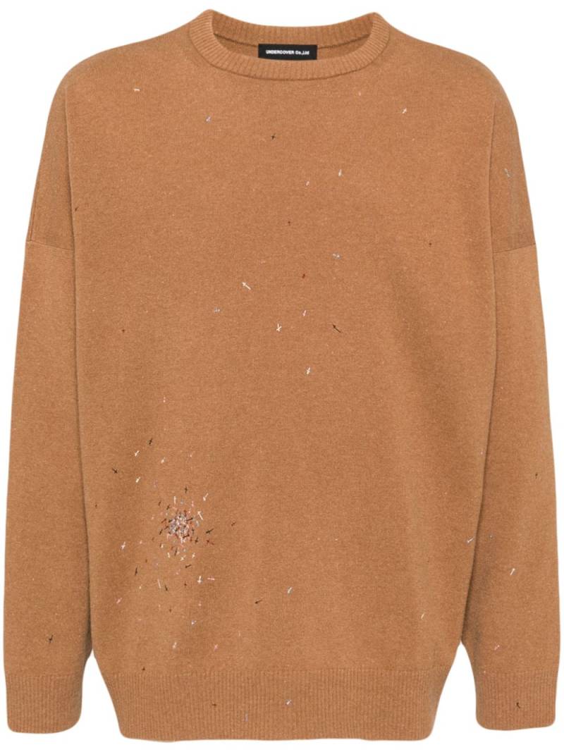 Undercover cross-embroidered jumper - Neutrals von Undercover