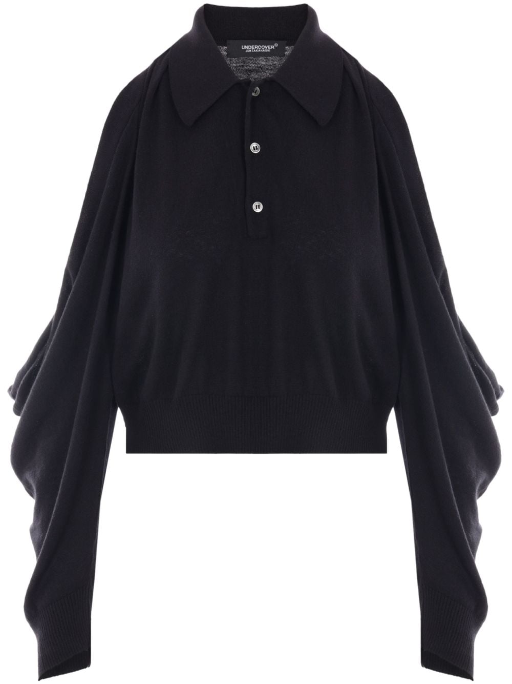 Undercover cut-out polo top - Black von Undercover