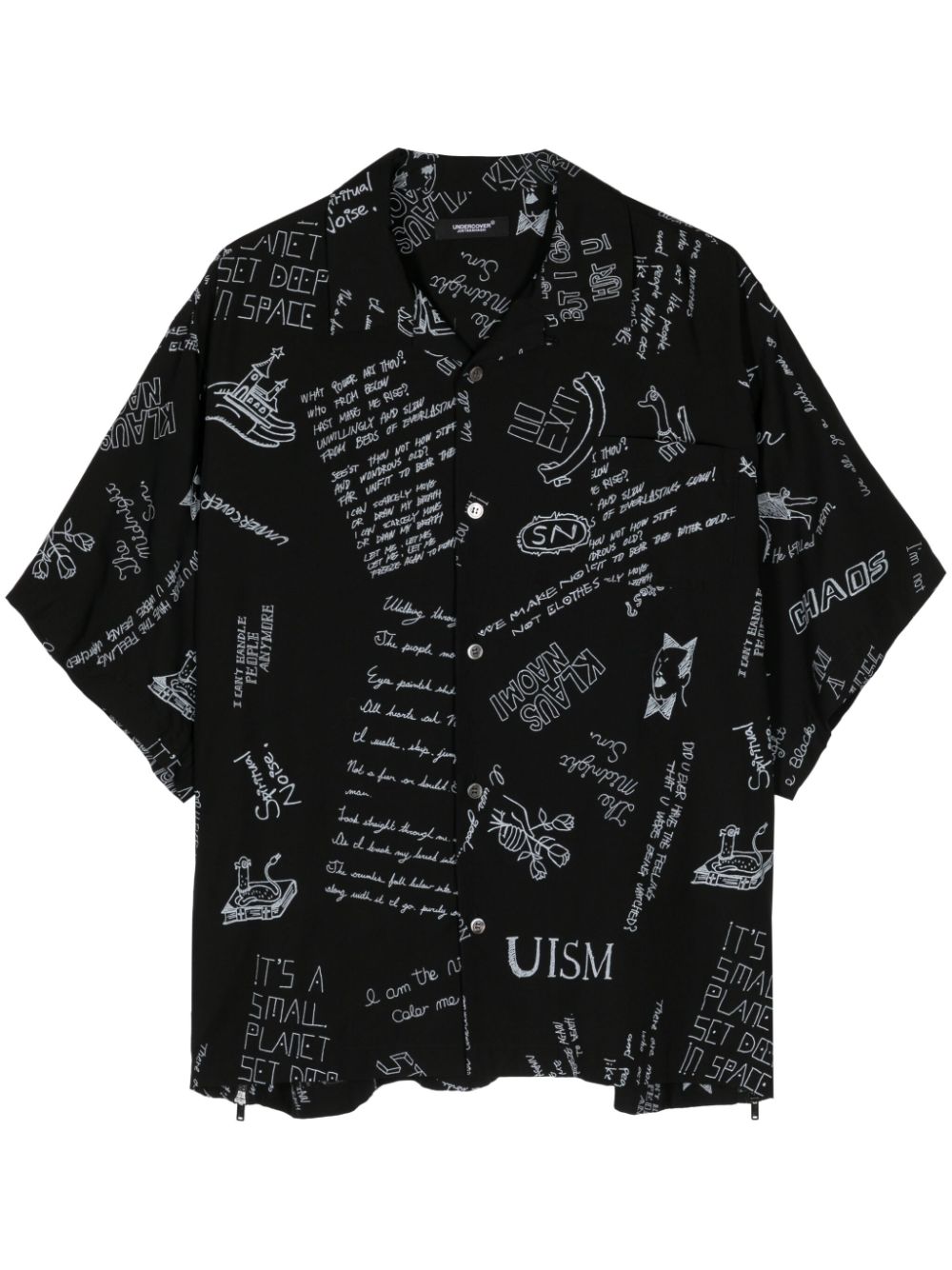 Undercover doodle-print short-sleeve shirt - Black von Undercover