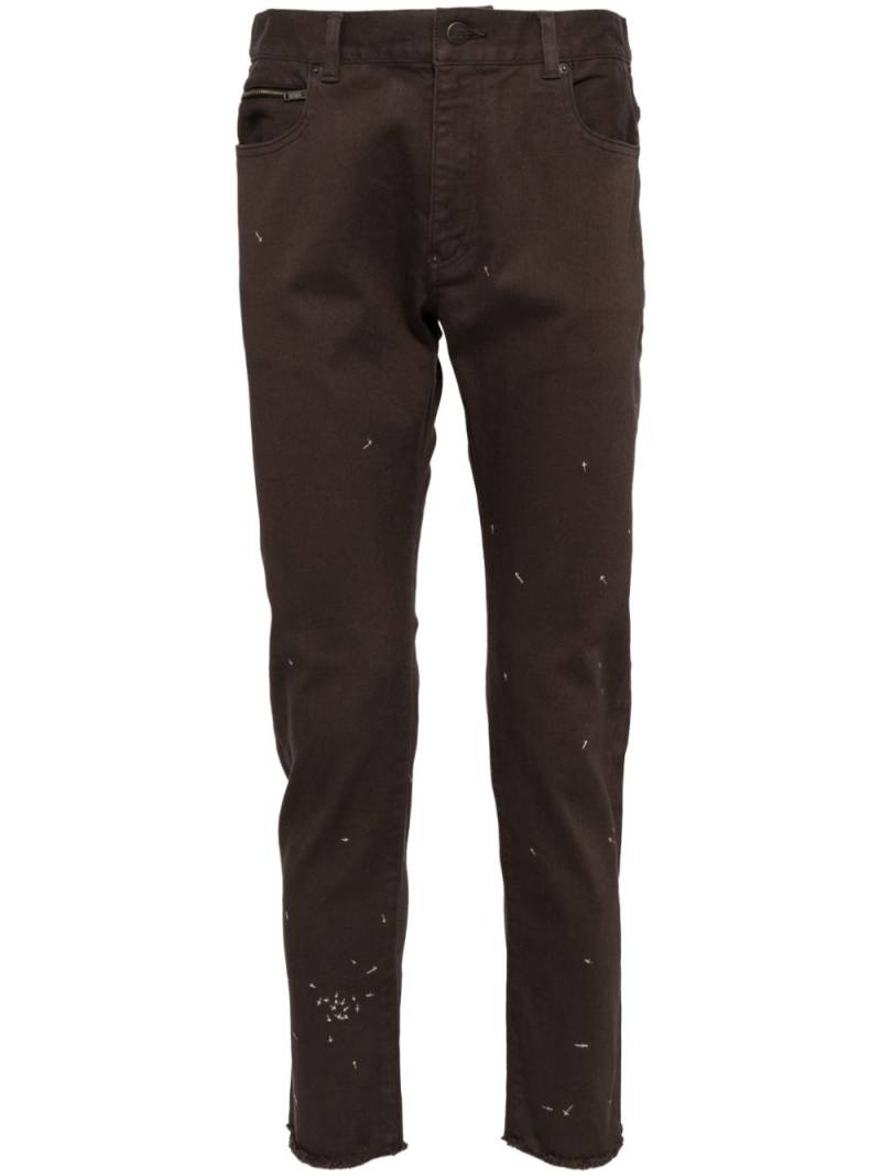 Undercover embroidered design jeans - Brown von Undercover