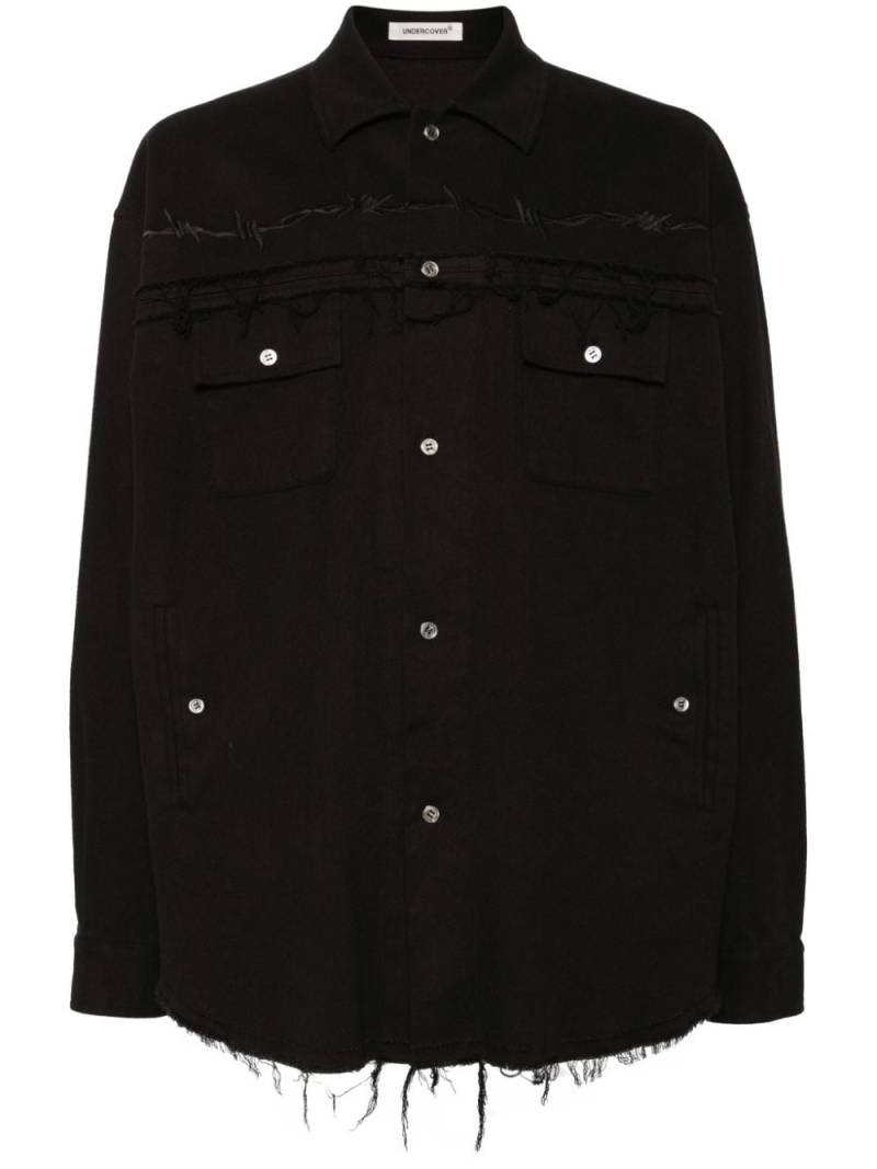 Undercover fringe-edged shirt - Black von Undercover