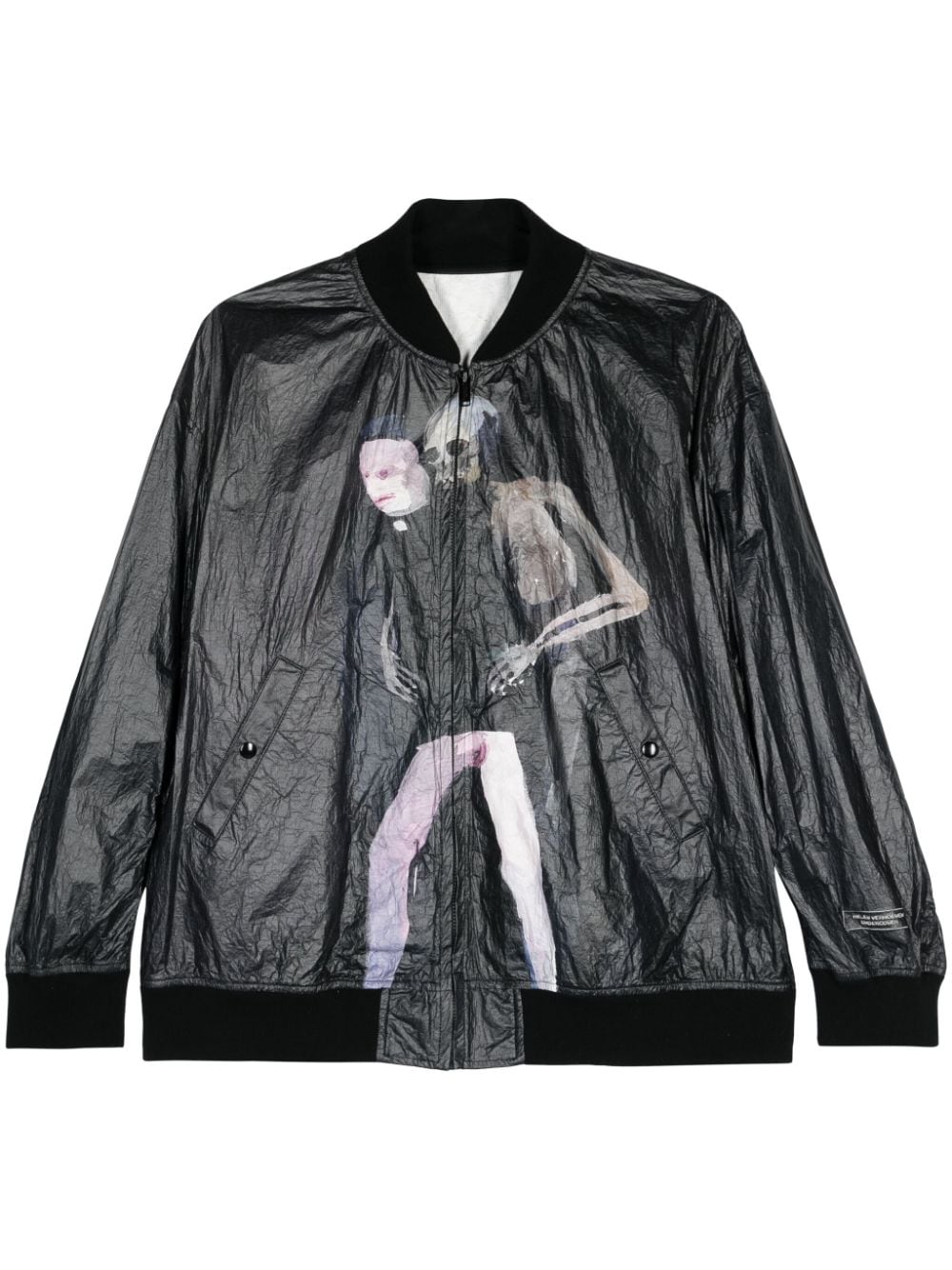 Undercover graphic-print bomber jacket - Black von Undercover