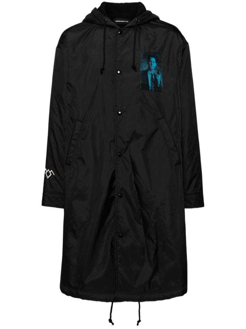 Undercover graphic print hooded parka - Black von Undercover