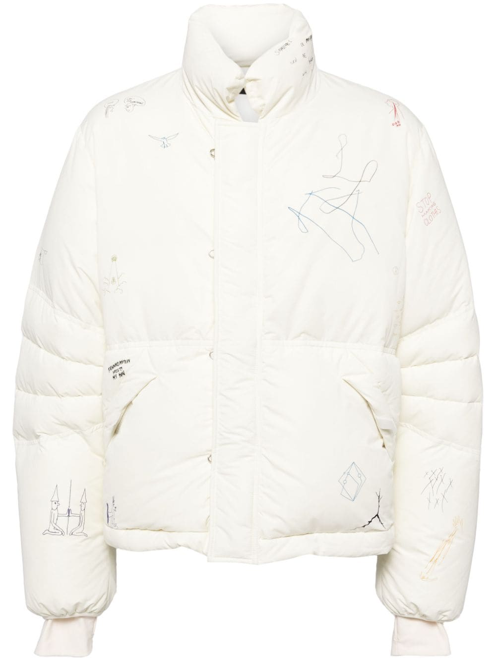 Undercover graphic print padded jacket - White von Undercover