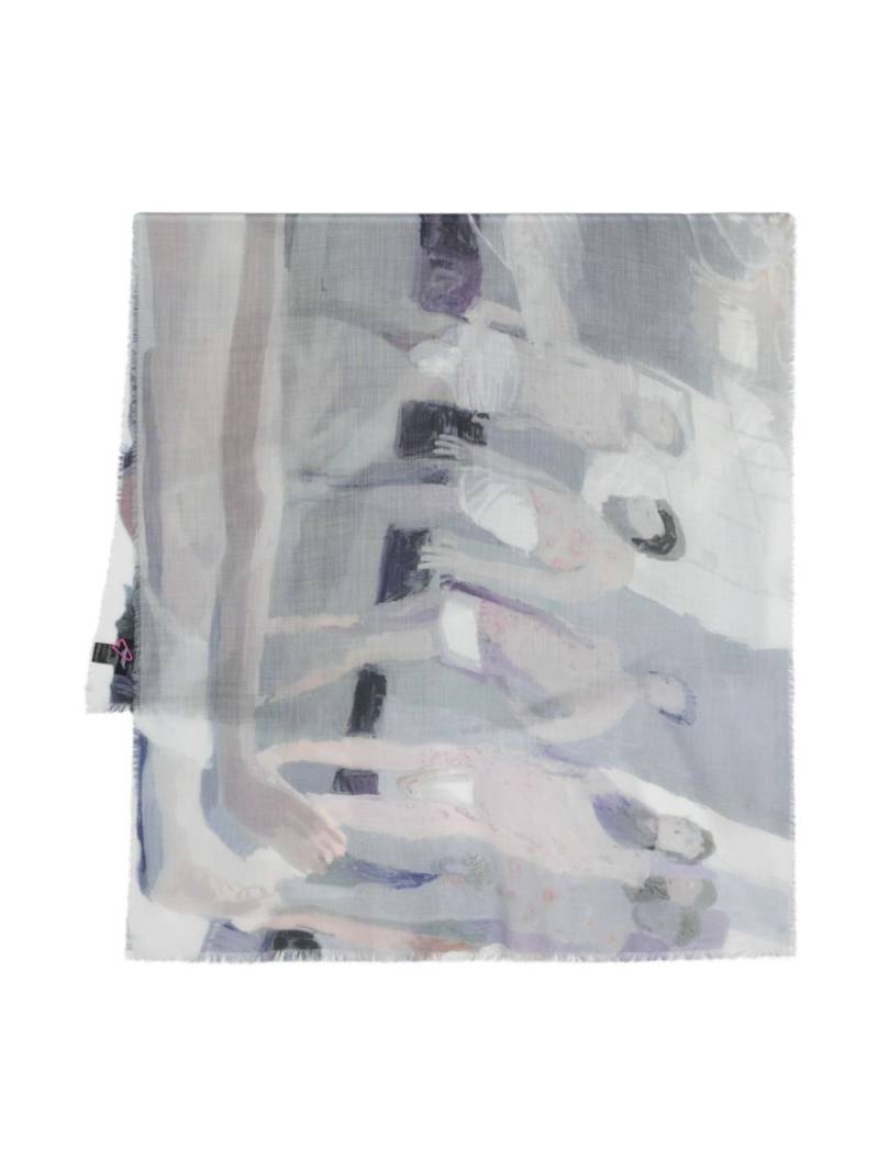 Undercover graphic-print scarf - Grey von Undercover