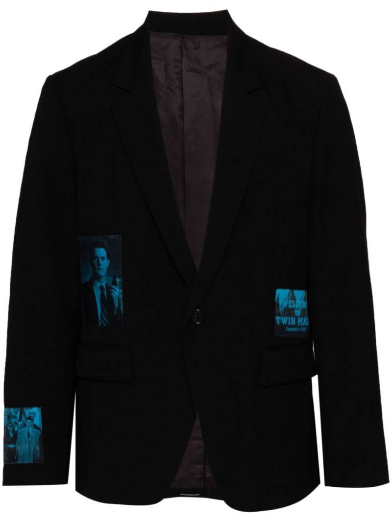 Undercover graphic-print single-breasted blazer - Black von Undercover