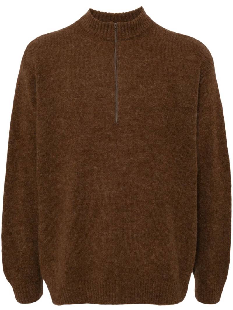 Undercover half-zip jumper - Brown von Undercover