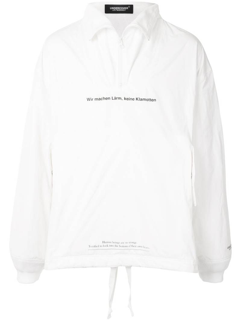 Undercover slogan-print windbreaker - White von Undercover