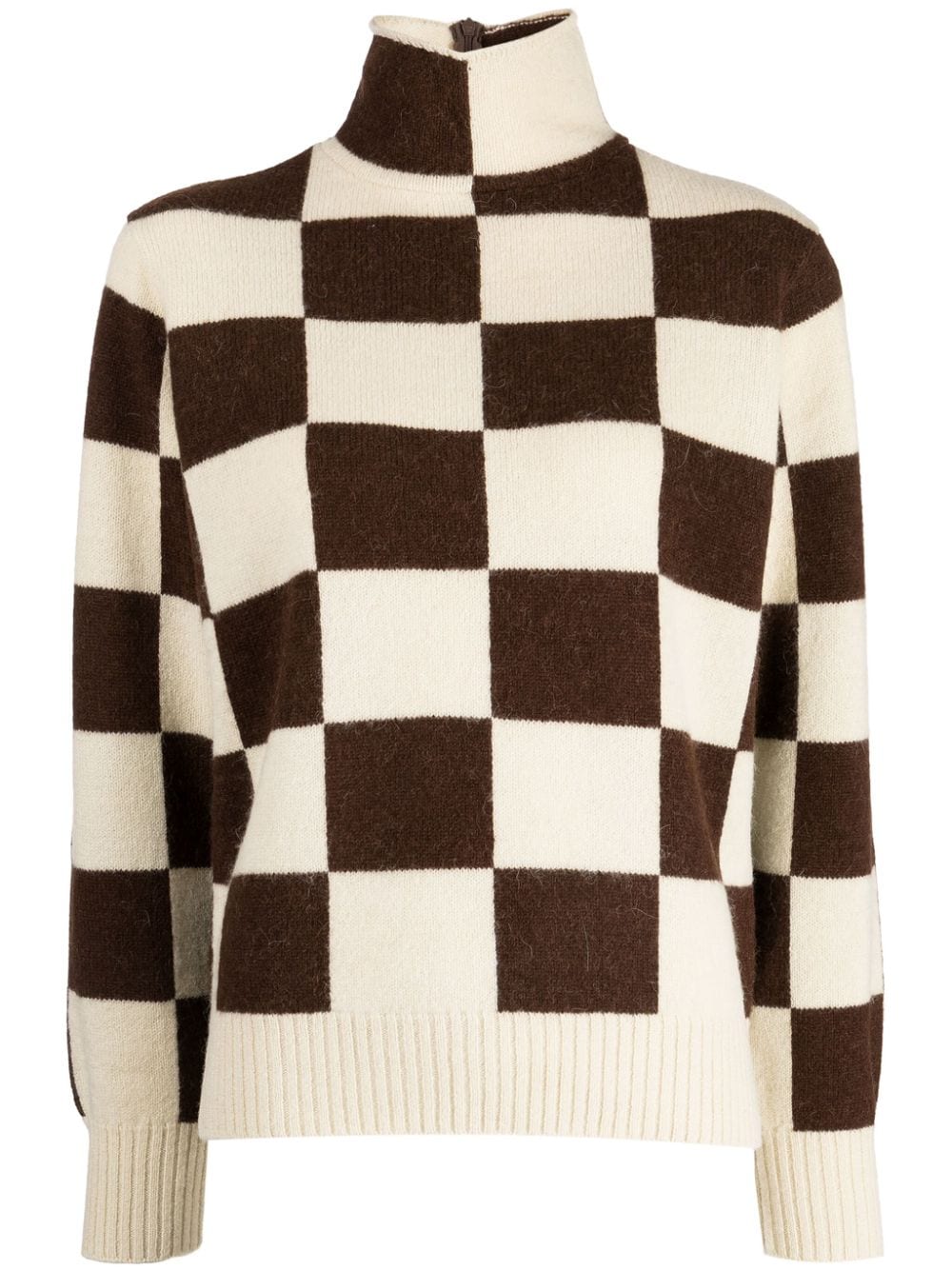 Undercover high-neck intarsia-knit jumper - Neutrals von Undercover