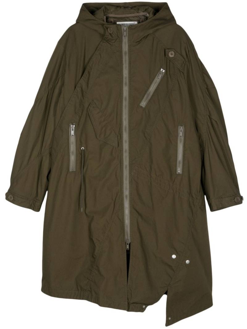 Undercover hood coat - Green von Undercover