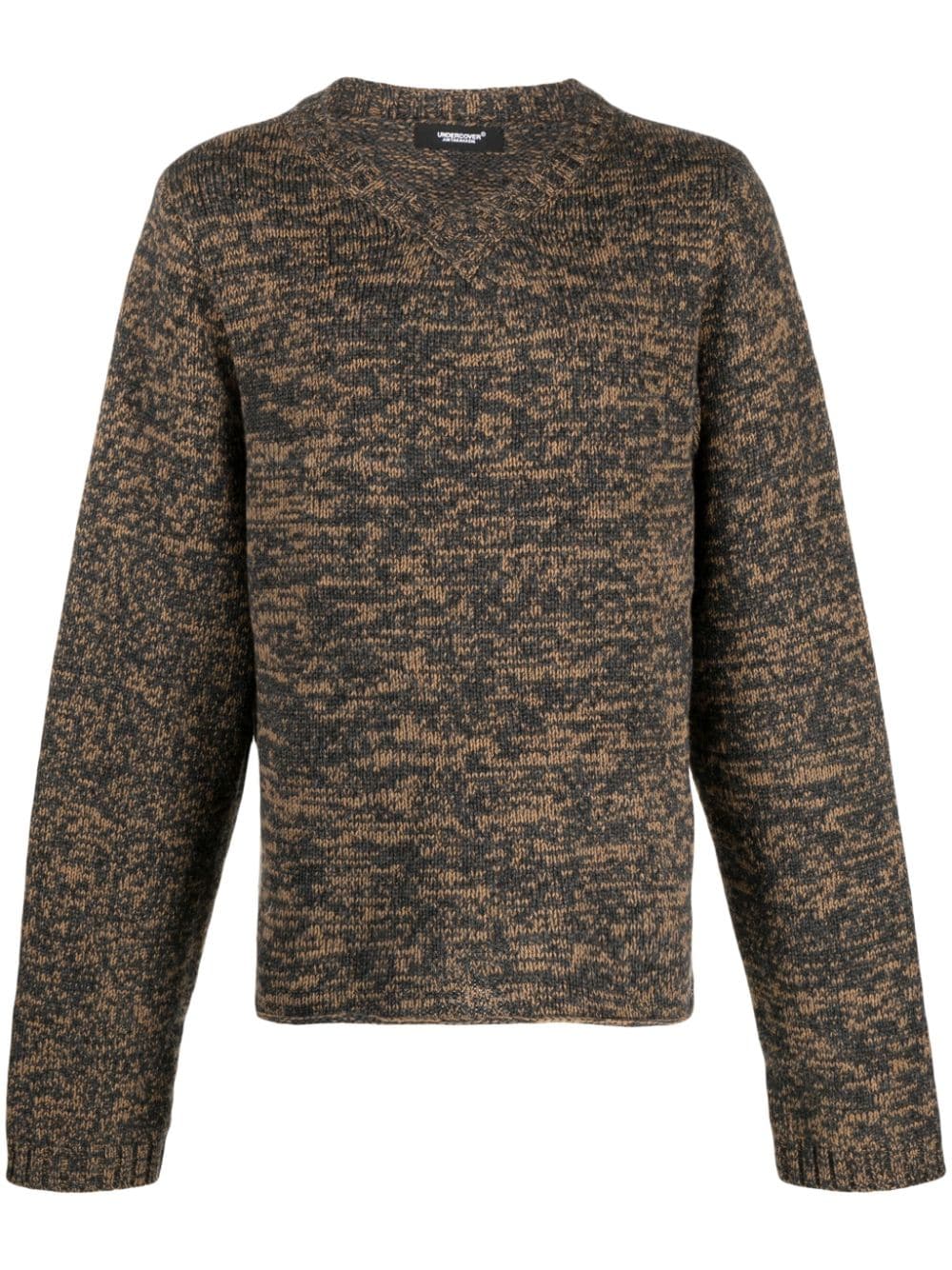 Undercover intarsia-knit wool jumper - Brown von Undercover