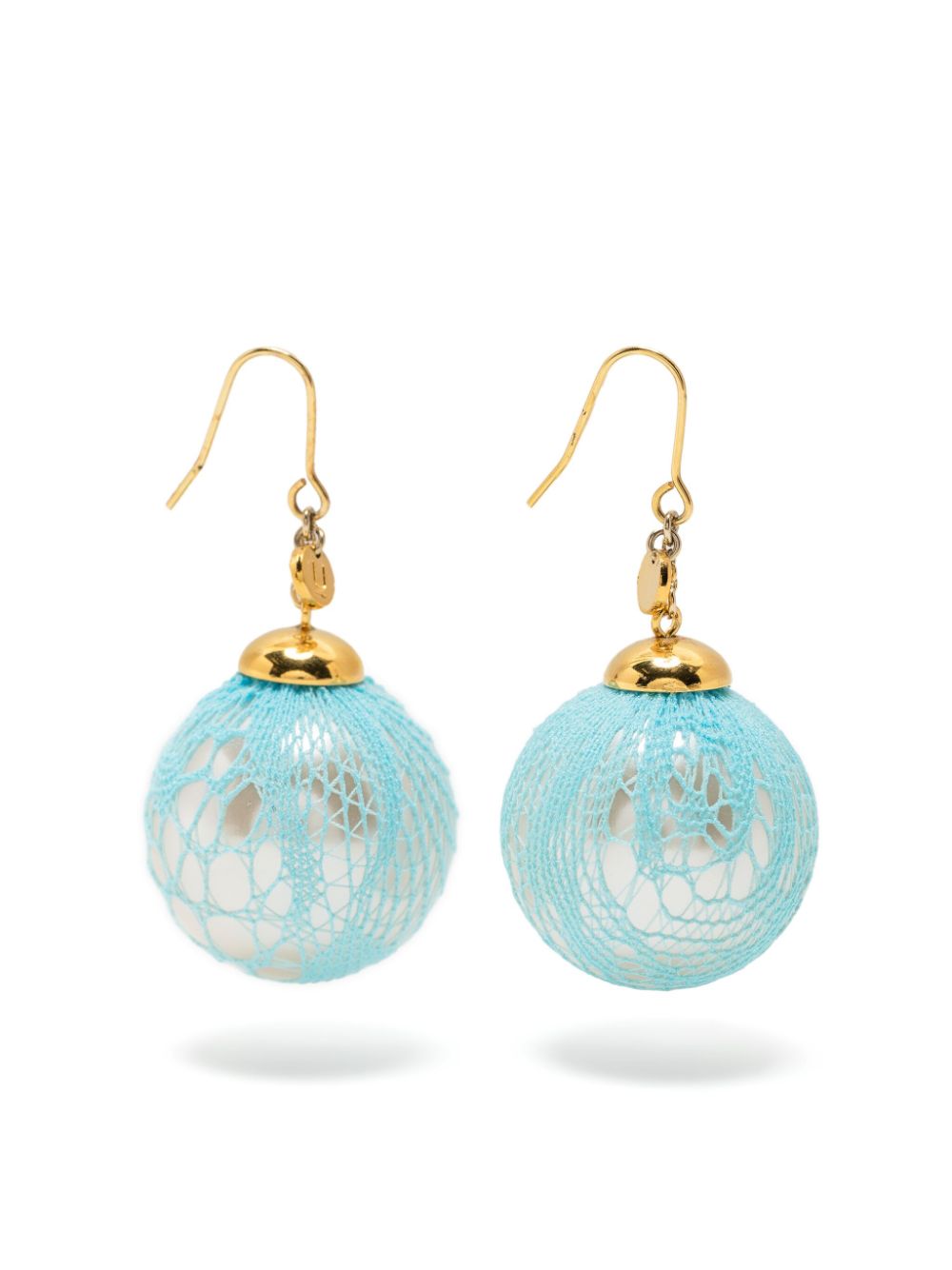 Undercover lace faux-pearl earrings - Blue von Undercover