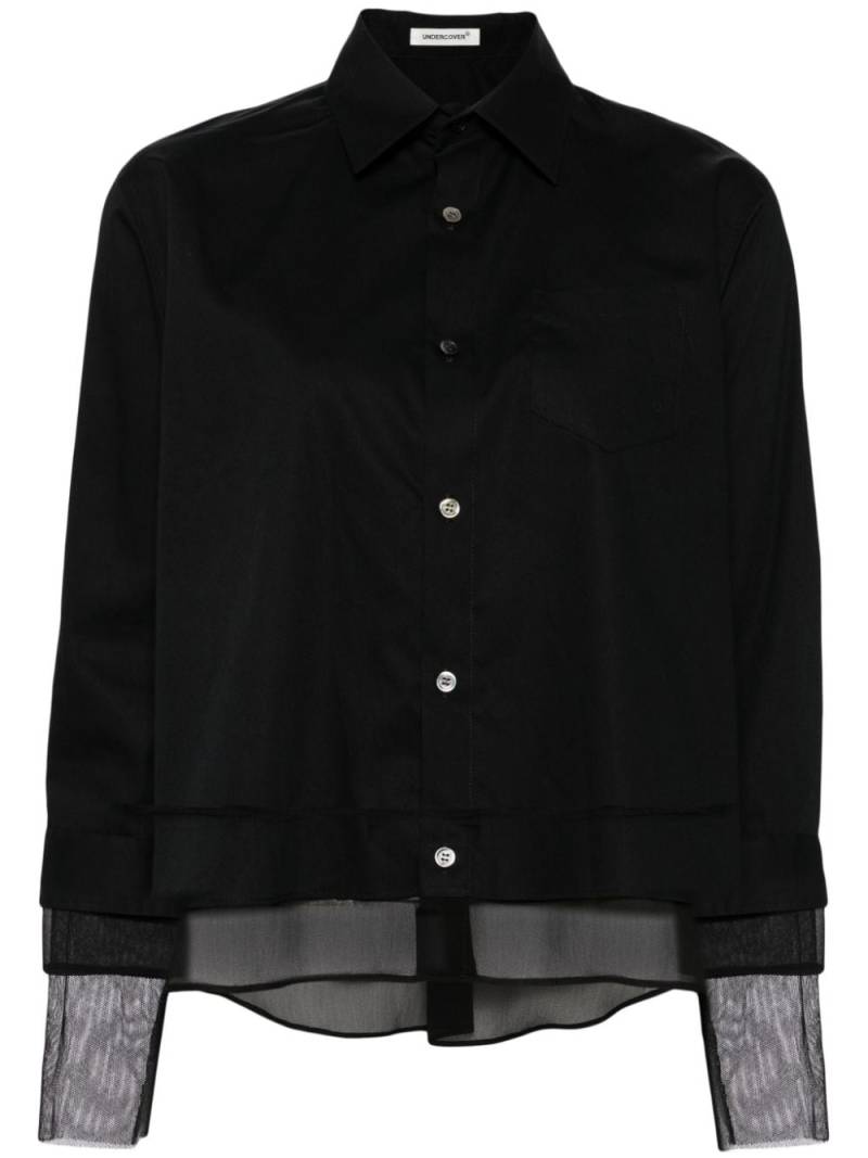 Undercover layered poplin shirt - Black von Undercover