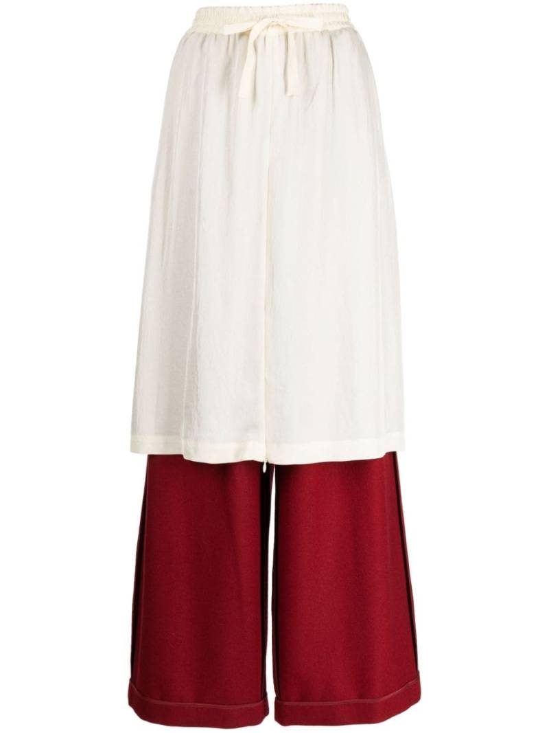 Undercover layered wide-leg trousers - White von Undercover