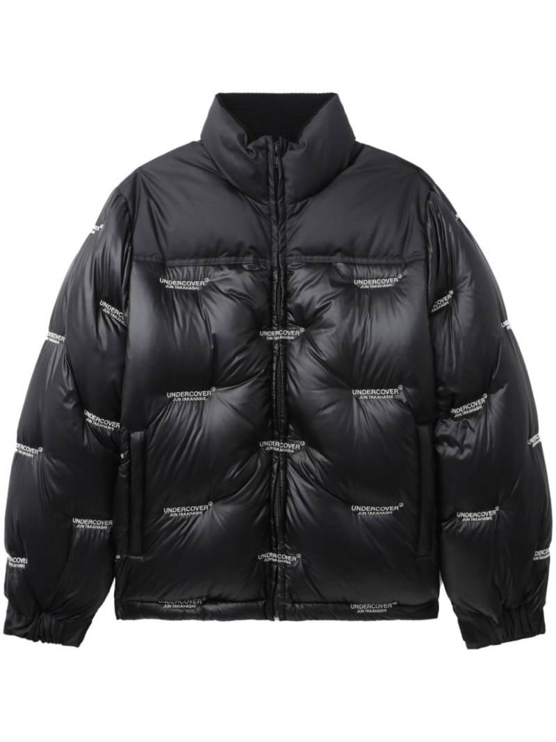 Undercover logo-embroidered down padded jacket - Black von Undercover