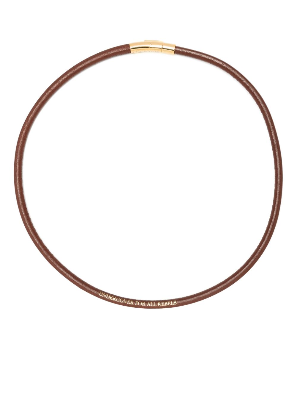 Undercover logo-engraved leather necklace - Brown von Undercover