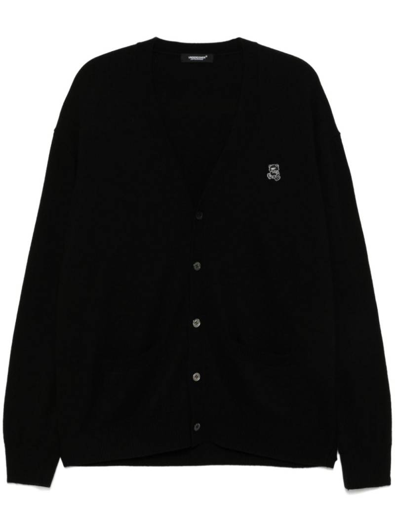 Undercover logo patch cardigan - Black von Undercover