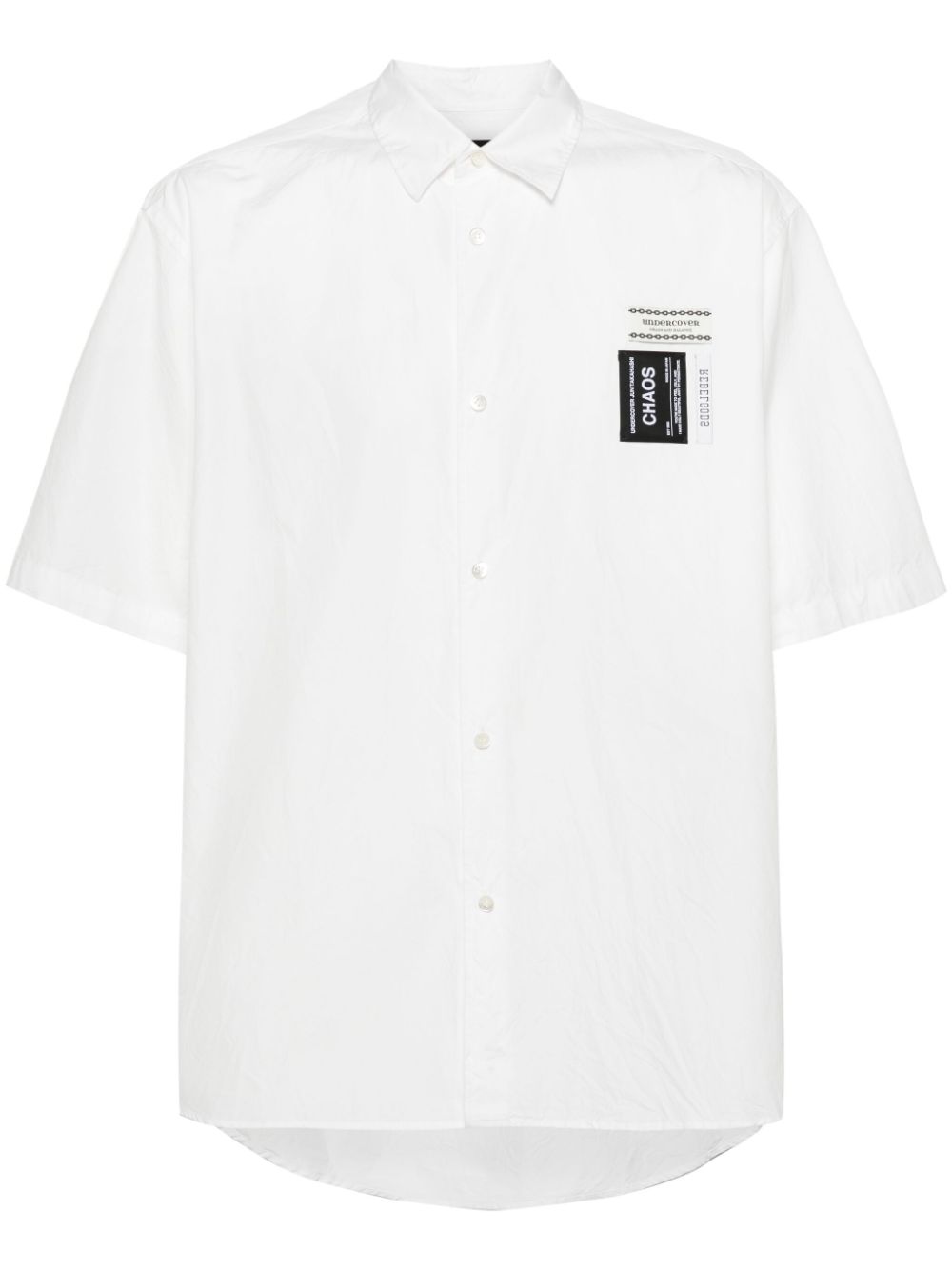 Undercover logo-patch cotton shirt - White von Undercover