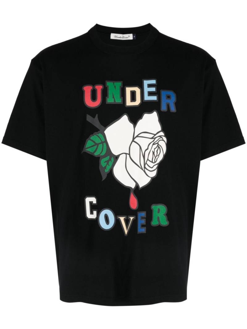 Undercover logo-print cotton T-shirt - Black von Undercover